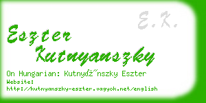 eszter kutnyanszky business card